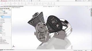 SOLIDWORKS TUTORIAL | V-Twin engine assembly