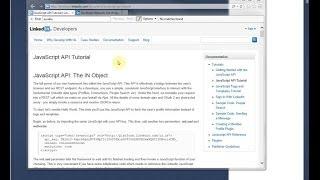 LinkedIn Javascript API