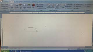 How to draw a semi circle on Microsoft word