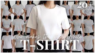 THE BEST WHITE T-SHIRT | 25 STYLES FT. ARITZIA, UNIQLO, COS | TRY-ON