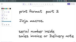 Print format -2  - Jinja Macro programming for Frappe.