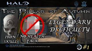 Halo CE 01: The Pillar of Autumn - Legendary Difficulty (No Deaths - No Skips) NO HEALTH DAMAGE
