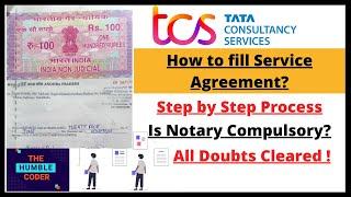 HOW TO FILL TCS SERVICE AGREEMENT | TCS Onboarding Documents | Complete Details | Service Agreement