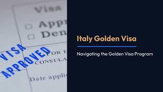 Italy Golden Visa Guide