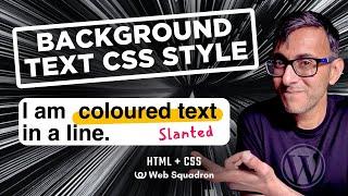 Highlight Background Text Shape Colour and Style - HTML & CSS