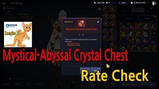 [BlackDesertMobile] Mystical-Abyssal Crystal Chest Rate Check, Worth it for 2500BP?? T_T