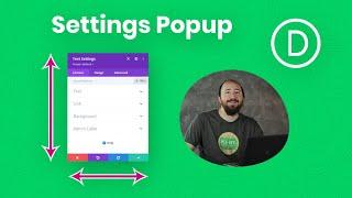 How To Set The Default Height, Width, And Position Of The Divi Builder Settings Popup