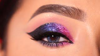 Pink and Blue eye makeup Tutorial || Simple easy eye makeup|| Shilpa