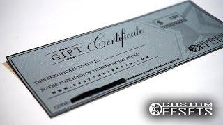 Custom Offsets Gift Certificate