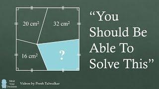 How To Solve For The Area - Viral Math Problem