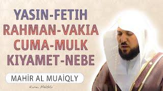 Yasin Fetih Rahman Vakia Cuma Mulk Kıyamet Nebe suresi anlamı dinle Kabe imamı Mahir al Muaiqly hoca