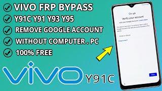 VIVO Y91C (1820) Frp Bypass Without PC | How To Remove vivo Y91i Y93 Y95 Google Account ️