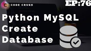 Python Database Connectivity MySQL | How To Create Database using Python | create databases