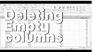 Deleting empty columns (Made easy)