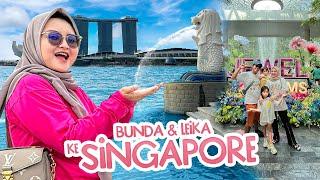 BUNDA DIENA JALAN-JALAN DI JEWEL CHANGI AIRPORT SINGAPURA  LEIKA LEXIE LIHAT PATUNG MERLION!