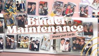 Binder Maintenance: Creating an Ateez unit card binder 