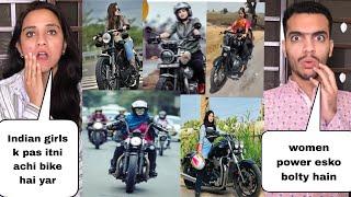 Indian Biker Girls Ride | Bullet Bike | Royal Enfield bikes |Pakistani Reaction