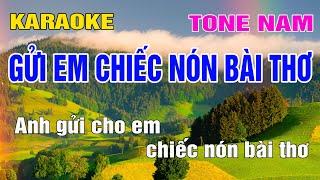 Gửi Em Chiếc Nón Bài Thơ Karaoke Tone Nam Nhạc Sống gia huy karaoke