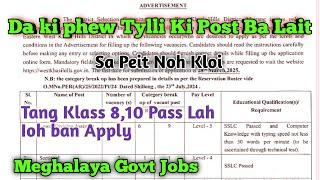 Laitkam Sorkar Kynthei bad Shynrang  Ki ioh ban Apply Peit noh kloi