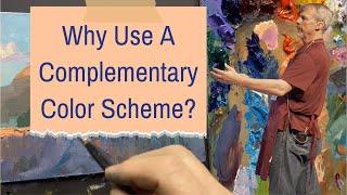 Complementary Color Scheme Landscape Painting Composition Tutorial