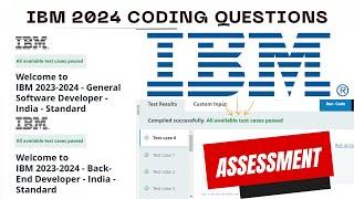 IBM Coding Questions With Solutions HackerRank | IBM Software Developer | IBM Back-End Developer