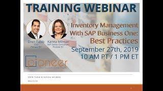 Inventory Management with SAP Business One - Best Practices