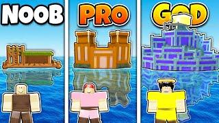 Roblox NOOB vs PRO vs GOD SAFEST BASE ON WATER BUILD in BOOGA BOOGA