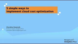 5 simple ways to implement cloud cost optimization