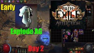 [Path of Exile 3.23] Early Explode Animate Guardian Day 2 Build Diary in Affliction League - 1192