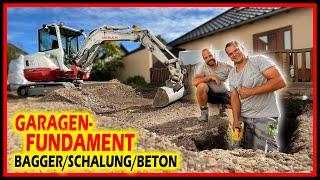 GARAGEN FUNDAMENT - Bagger Schalung & Beton! | Home Build Solution