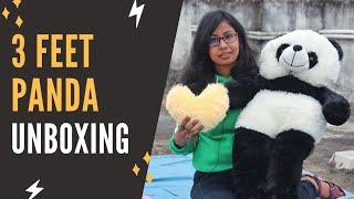 3 Feet PANDA Soft Toy Unboxing | Giant Panda Soft Toy Unboxing | Best Valentine Gift For Girlfriend