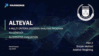 ALTEVAL Tutorial – Part 02 – Simple Method & Additive Weighting