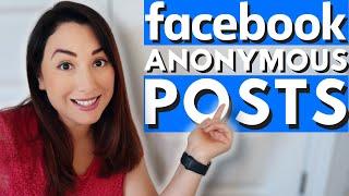 How to enable Anonymous Post on your FACEBOOK Group in few minutes