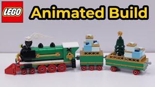 LEGO Winter Holiday Train ANIMATED speed build!  Merry Christmas to all!