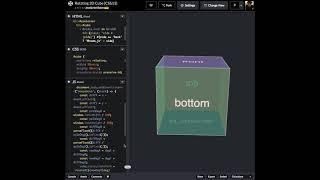 [HTML/CSS/JS] Animated 3D cube