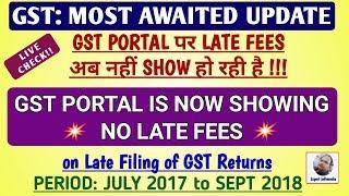 GST PORTAL UPDATE: GST Returns पर Late fees अब  हटा दी गई है || Let's LIVE - CHECK & FILE GSTR-3B!!!