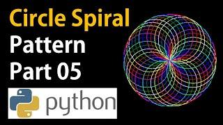 Circle Spiral Pattern using Turtle Graphics in Python - Part 05