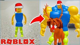 I Became Buff Santa in Roblox Mega Noob Simulator