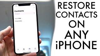 How To Restore Contacts On iPhones!