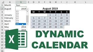 How to make a dynamic calendar in excel