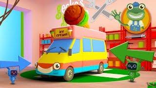 Learn Ice Cream Truck Parts with Vicky The Ice Cream Van | Gecko's Garage