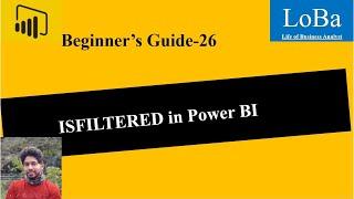 Power BI ISFILTERED function | Check if filter is applied in a visual | is filter pbi | isfilter pbi