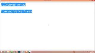 14 Indexed array vs Associative array in php