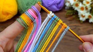 Wow! brilliant idea !! You will love what I made with colorful wool yarns! let's watch #crochet