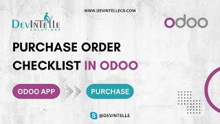 How to Purchase Order Checklist in Odoo