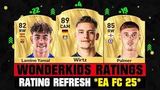 FIFA 25 | BIGGEST WONDERKIDS RATING UPGRADES (EA FC 25)!  ft. Wirtz, Lamine Yamal, Palmer…