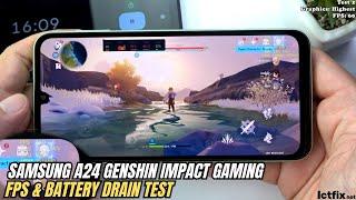 Samsung Galaxy A24 Genshin Impact Gaming test | Helio G99, 8GB RAM