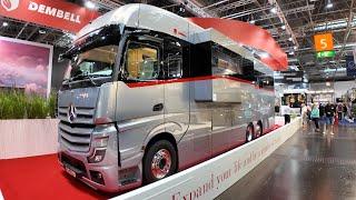 Luxury Camper RV Mercedes Actros 2025 with Car Garage inside Dembell Smart