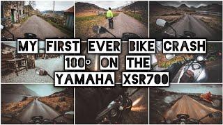 Muddy roads lead to a 180° crash on my Yamaha XSR700 - My first (and hopefully last) bike accident!