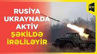 Rusiya Ukrayna mövqelərini Qrad MLRS, Giatsint haubitsa və T-72 tankları ilə vurur